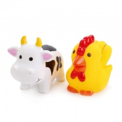 ИГРУШКИ ДЛЯ ВАННОЙ "ИГРАЕМ ВМЕСТЕ" КОРОВА+ПЕТУХ 																										